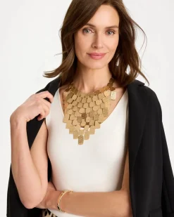 Chico's Originals Hammered Bib Necklace