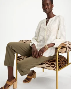 Clip Dot Jacquard Blouse