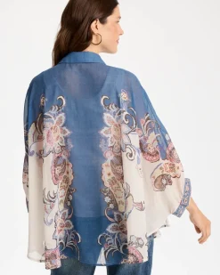 Collared Button Down Poncho