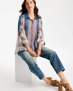 Collared Button Down Poncho