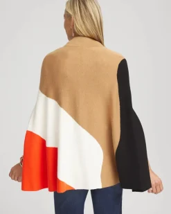 Colorblock Sweater Cape
