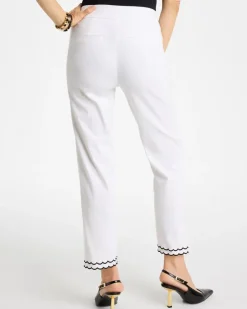 Contrast Scallop Brigitte™ Slim Crop Pant