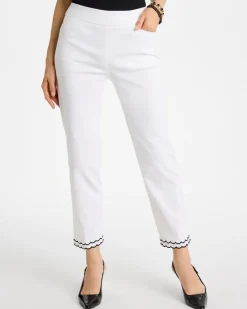 Contrast Scallop Brigitte™ Slim Crop Pant