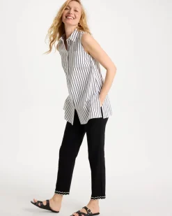 Contrast Scallop Brigitte™ Slim Crop Pant