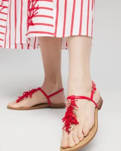 Coral Beach T-Strap Sandals