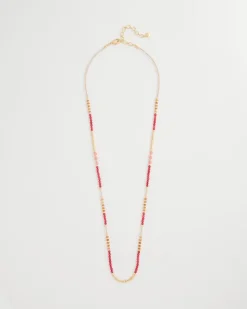 Coral Genuine Stone Long Necklace
