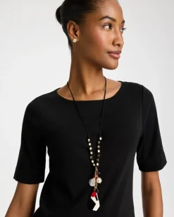 Corded Short Pendant Necklace
