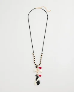 Corded Short Pendant Necklace