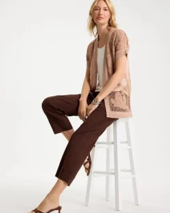 Cotton-Blend Crochet Cocoon Cardigan