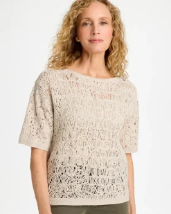 Cotton-Blend Dolman Pullover Sweater