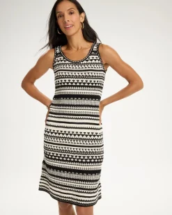 Cotton-Blend Knit Sweater Dress