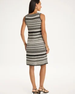 Cotton-Blend Knit Sweater Dress