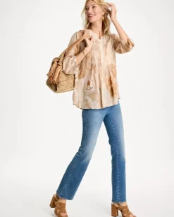 Cotton-Blend Pintuck Tunic