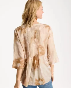 Cotton-Blend Pintuck Tunic