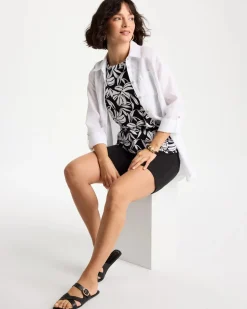 Cotton Button Trim Tank