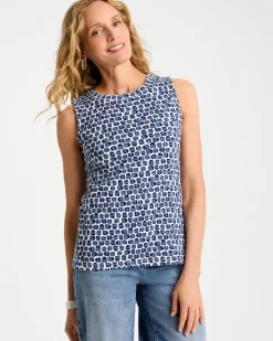 Cotton Button Trim Tank