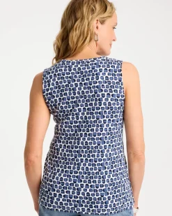 Cotton Button Trim Tank
