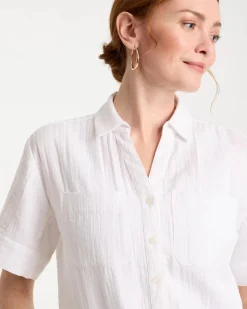 Cotton Gauze Camp Shirt