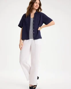 Cotton Gauze Camp Shirt