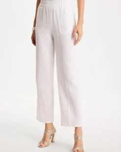 Cotton Gauze Tapered Crop Pant