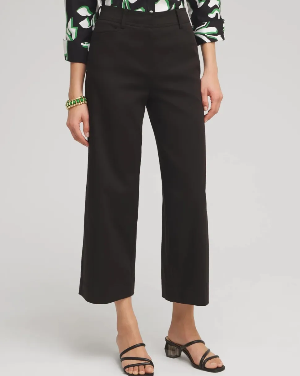 Cotton Sateen Cropped Pants