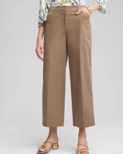 Cotton Sateen Cropped Pants