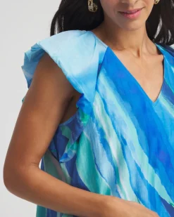 Cotton-Silk Voile Popover Dress