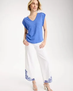 Cotton Slub Epaulette Tee