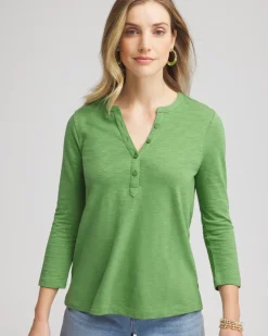 Cotton Slub Henley Tee