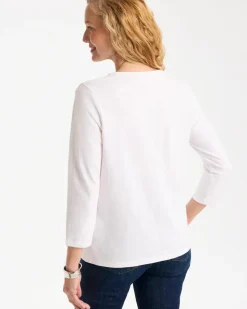 Cotton Slub Lace Applique Tee
