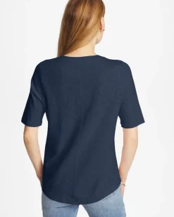 Cotton Slub V-Neck Tee