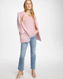 Cotton Slub V-Neck Tee