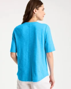Cotton Slub V-Neck Tee