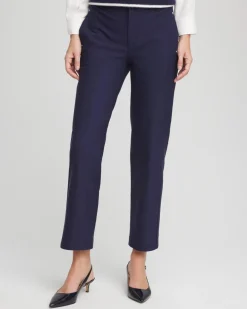 Cotton Straight Ankle Trousers