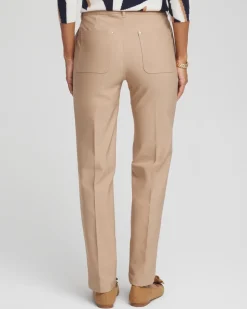 Cotton Straight Ankle Trousers