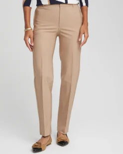 Cotton Straight Ankle Trousers