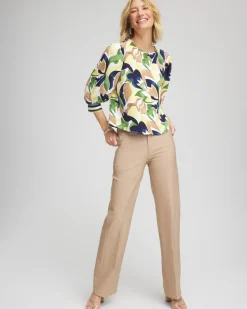Cotton Straight-Leg Trousers