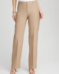 Cotton Straight-Leg Trousers