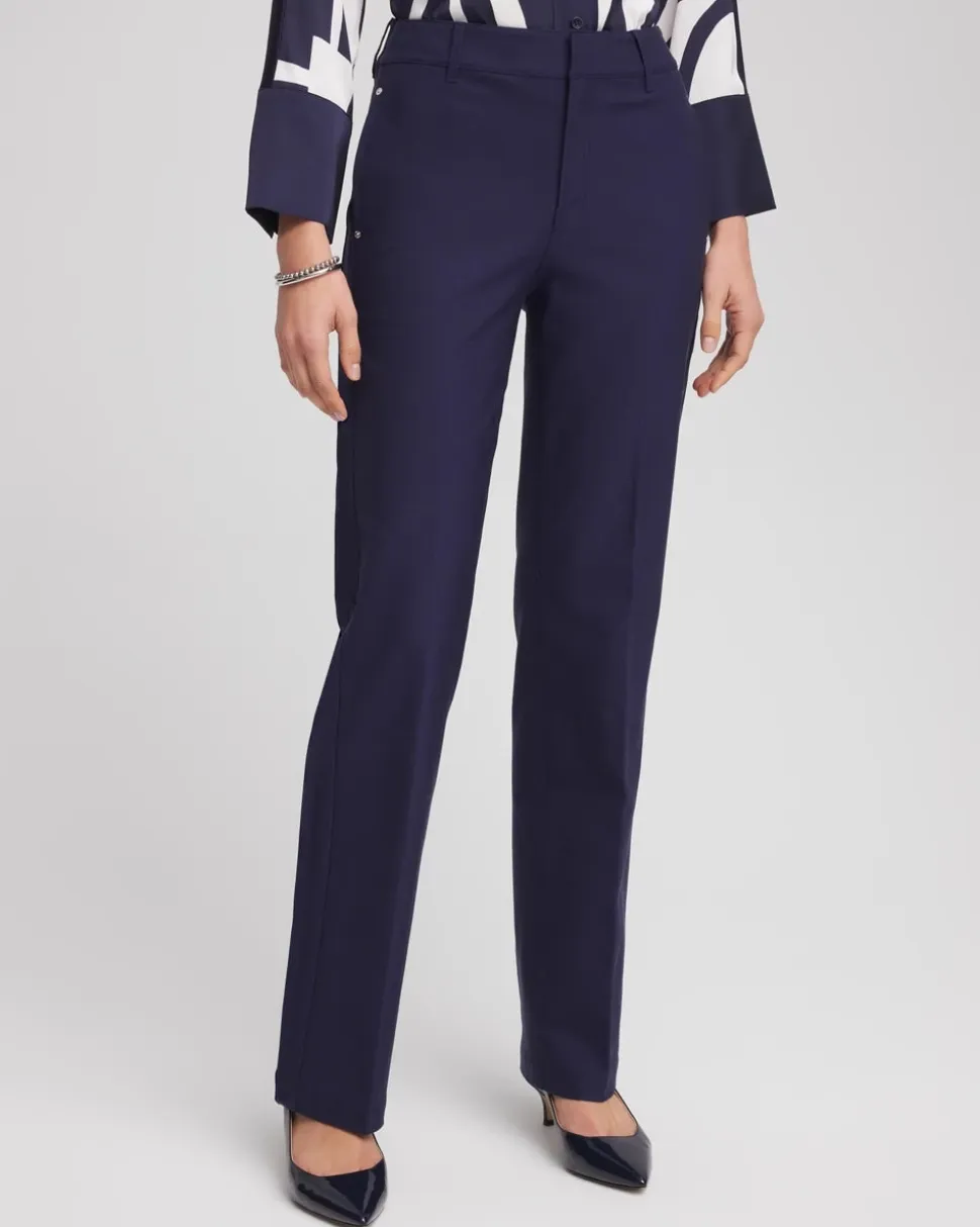 Cotton Straight-Leg Trousers