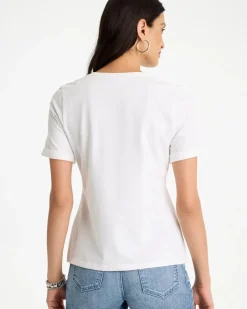 Cotton Stretch Palm Sequin Tee
