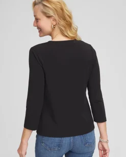 Cotton Stretch 3/4 Sleeve Tee