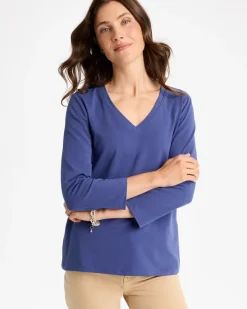 Cotton Stretch 3/4 Sleeve Tee