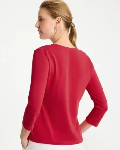 Cotton Stretch 3/4 Sleeve Tee