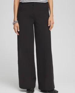 Cotton Stretch Wide Leg Pants