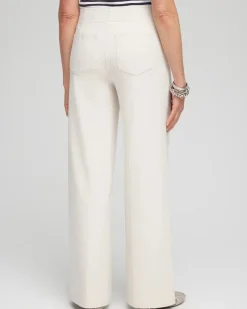 Cotton Stretch Wide Leg Pants