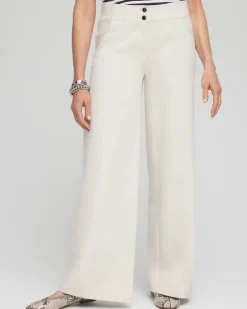 Cotton Stretch Wide Leg Pants