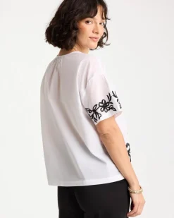Cotton Voile Applique Blouse