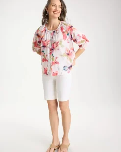 Cotton Voile Croix Collage Blouse
