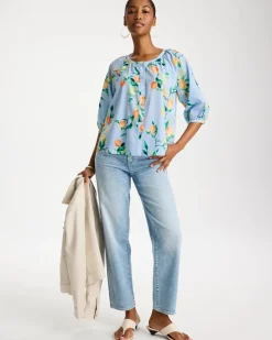 Cotton Voile Printed Blouse