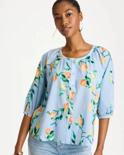 Cotton Voile Printed Blouse
